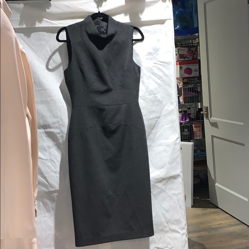 Dark gray black halo dress